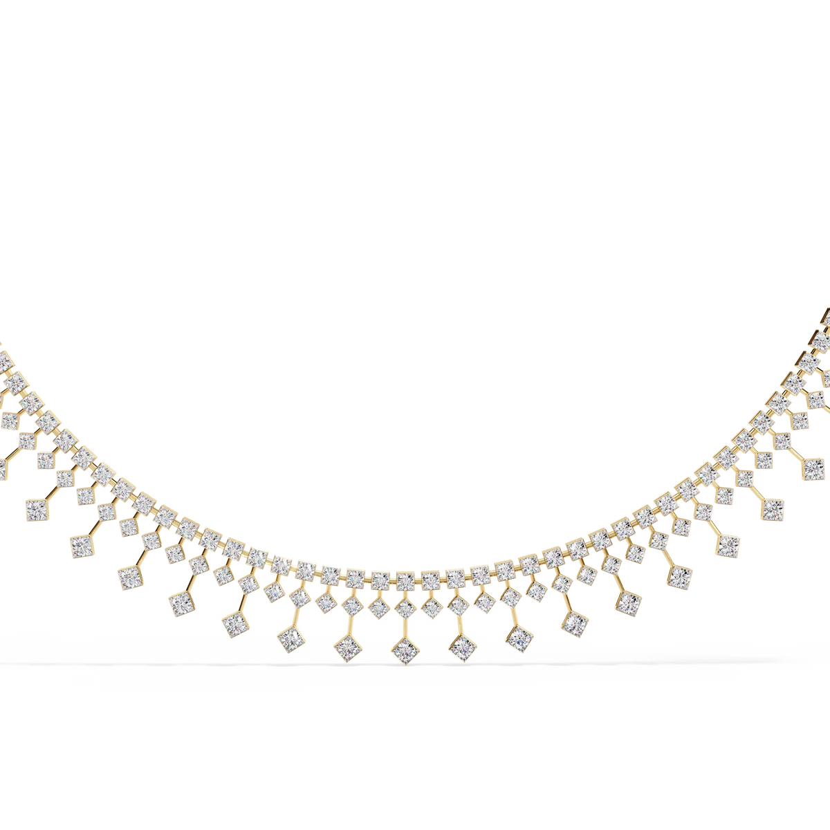 Regal Prism Princess Fringe Lab Grown Diamond Necklace - Ophiratbf