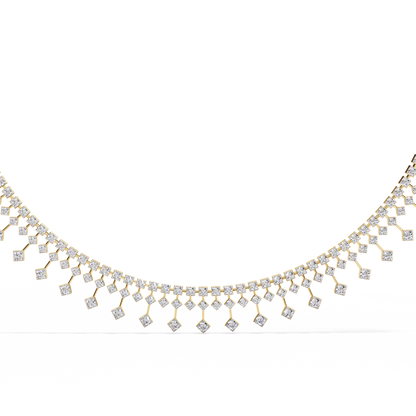 Regal Prism Princess Fringe Lab Grown Diamond Necklace