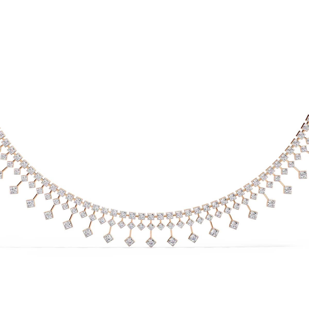Regal Prism Princess Fringe Lab Grown Diamond Necklace - Ophiratbf