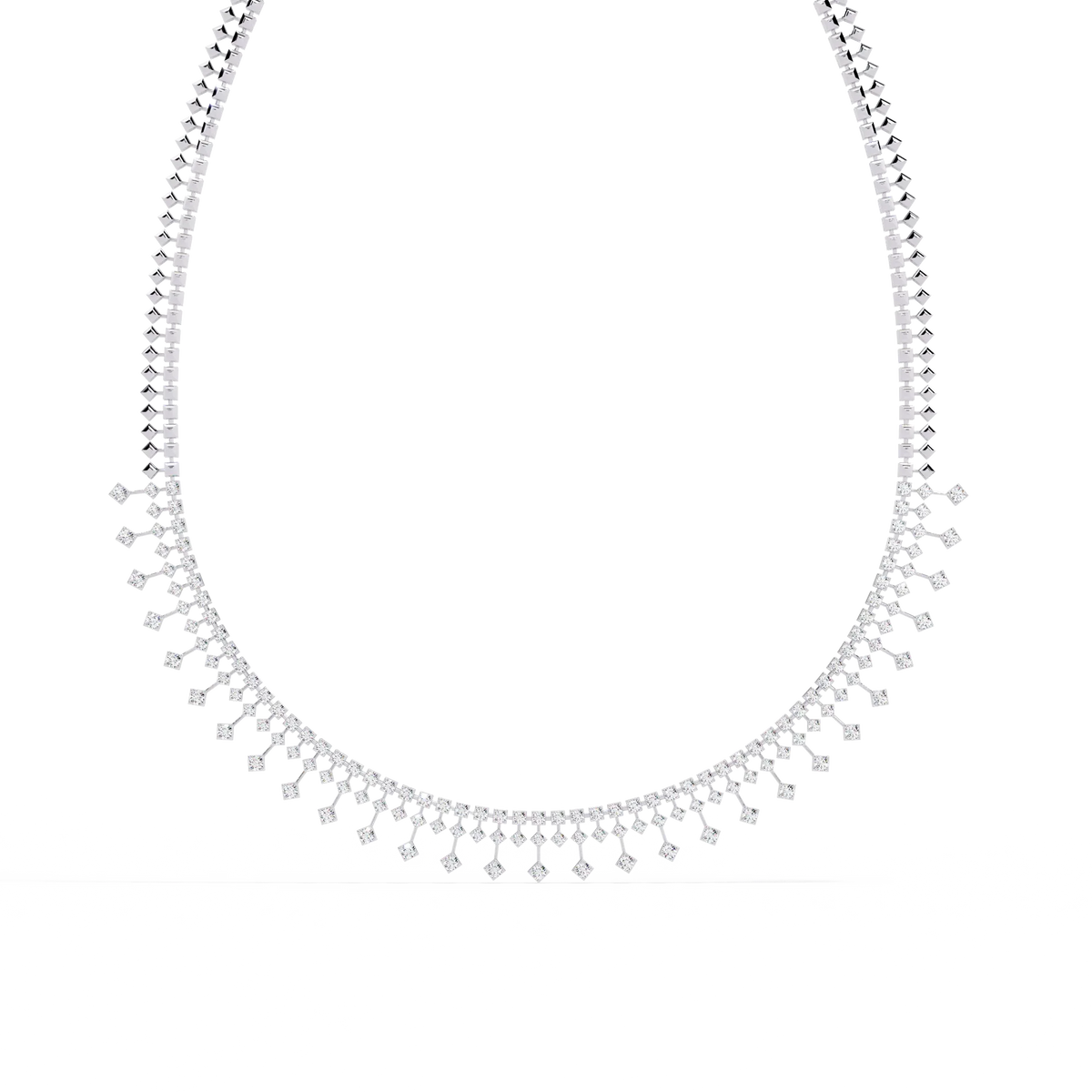 Regal Prism Princess Fringe Lab Grown Diamond Necklace - Ophiratbf