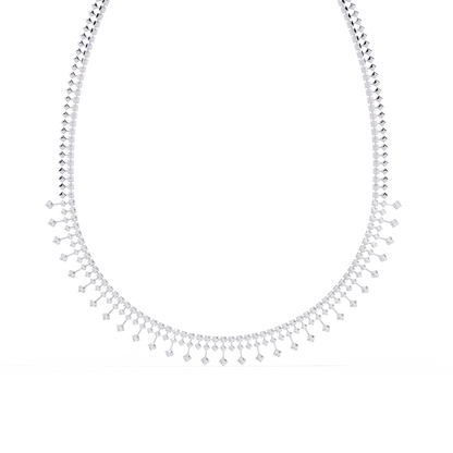 Regal Prism Princess Fringe Lab Grown Diamond Necklace