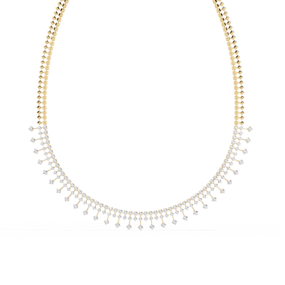Regal Prism Princess Fringe Lab Grown Diamond Necklace