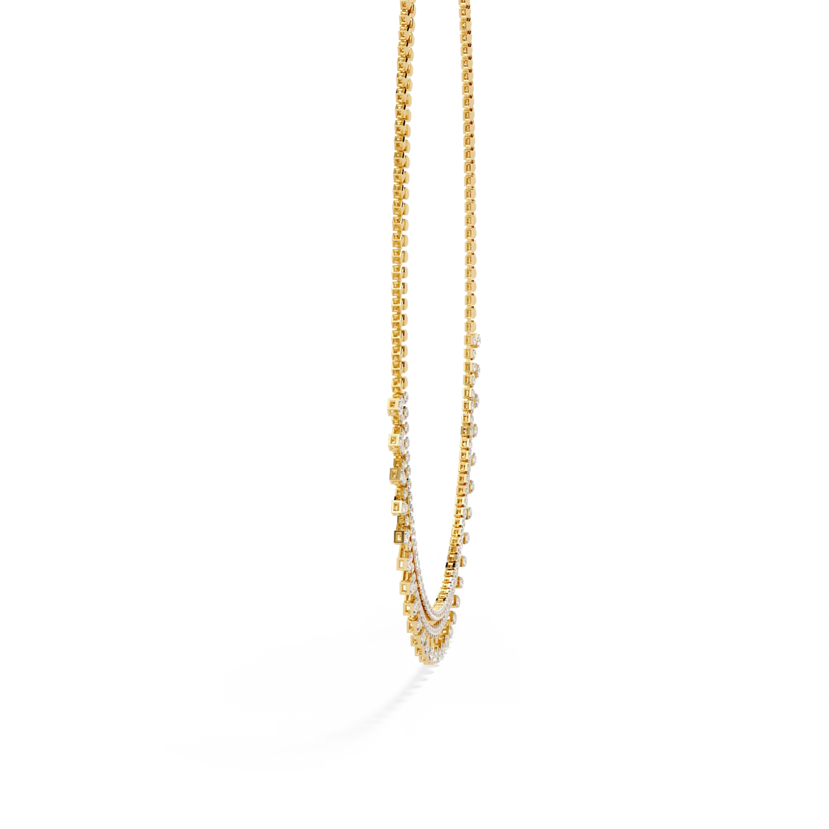 Regal Prism Princess Fringe Lab Grown Diamond Necklace - Ophiratbf