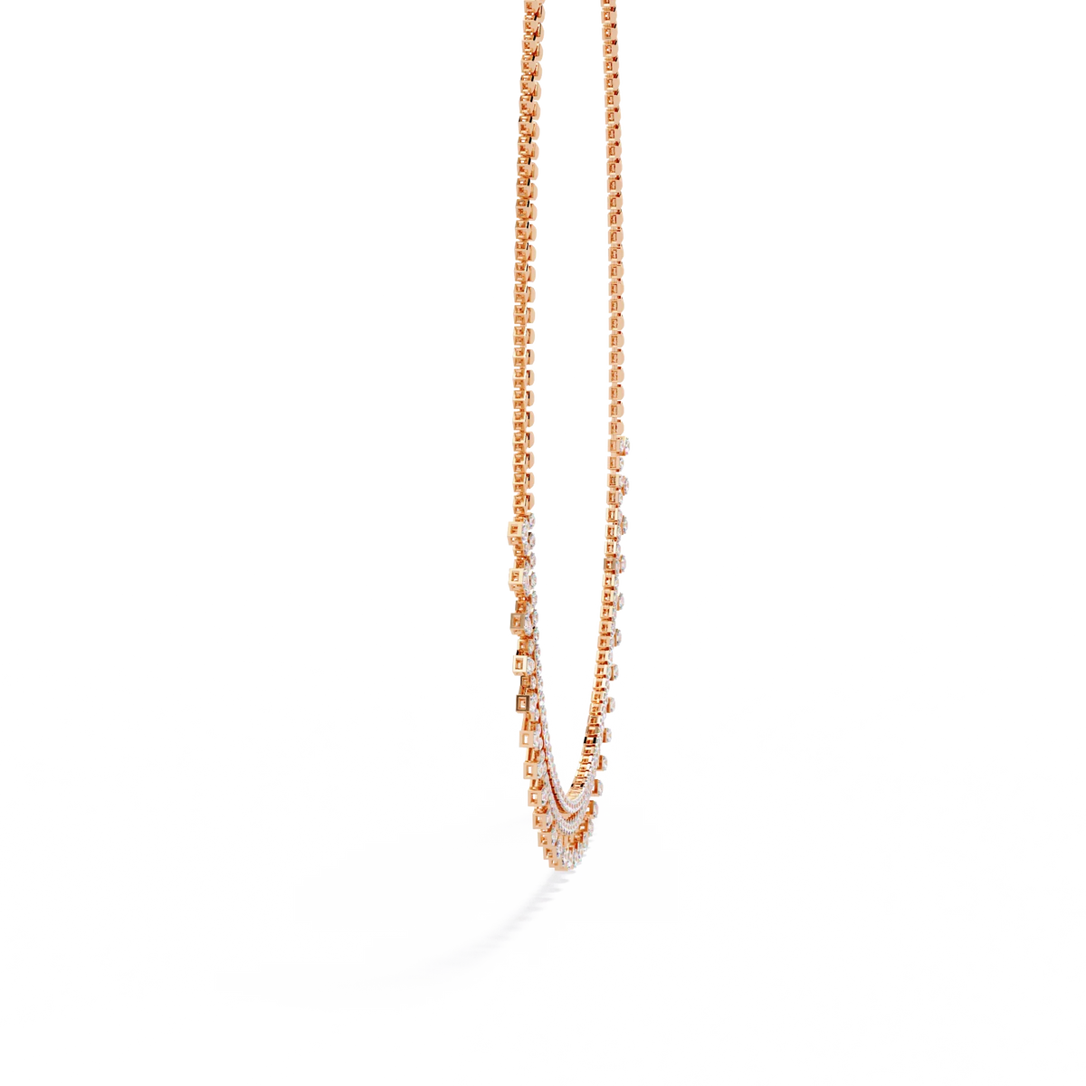 Regal Prism Princess Fringe Lab Grown Diamond Necklace - Ophiratbf
