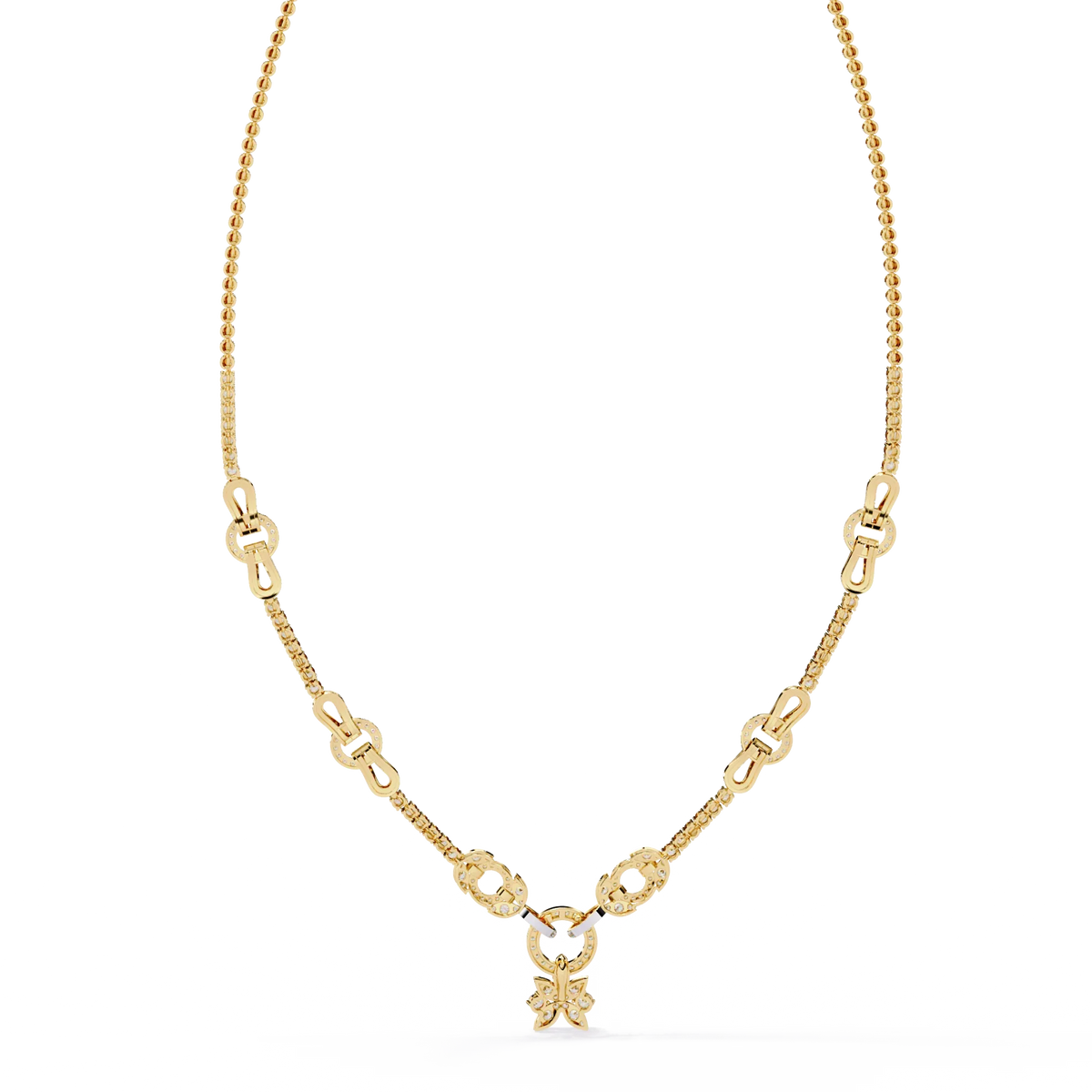 Regal Prism Princess Fringe Lab Grown Diamond Necklace - Ophiratbf