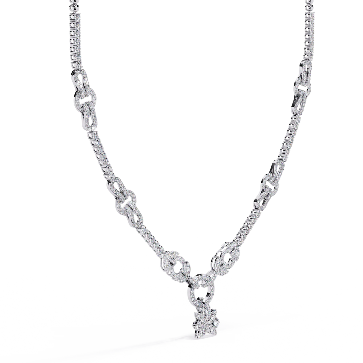 Regal Prism Princess Fringe Lab Grown Diamond Necklace - Ophiratbf