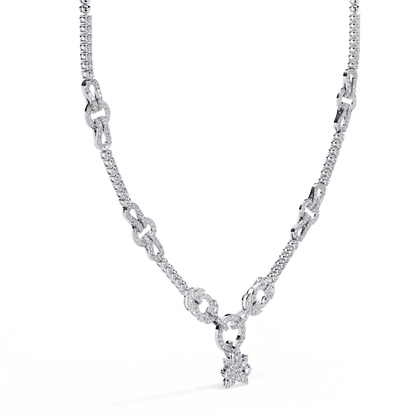 Regal Prism Princess Fringe Lab Grown Diamond Necklace