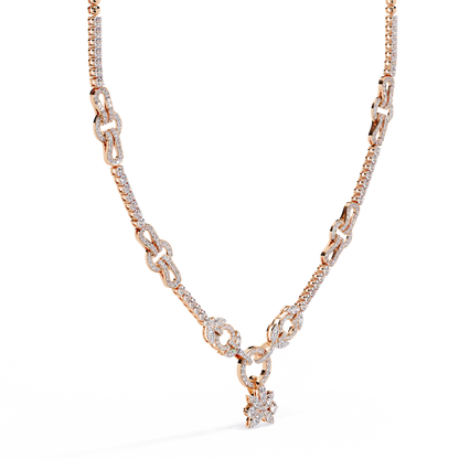 Regal Prism Princess Fringe Lab Grown Diamond Necklace