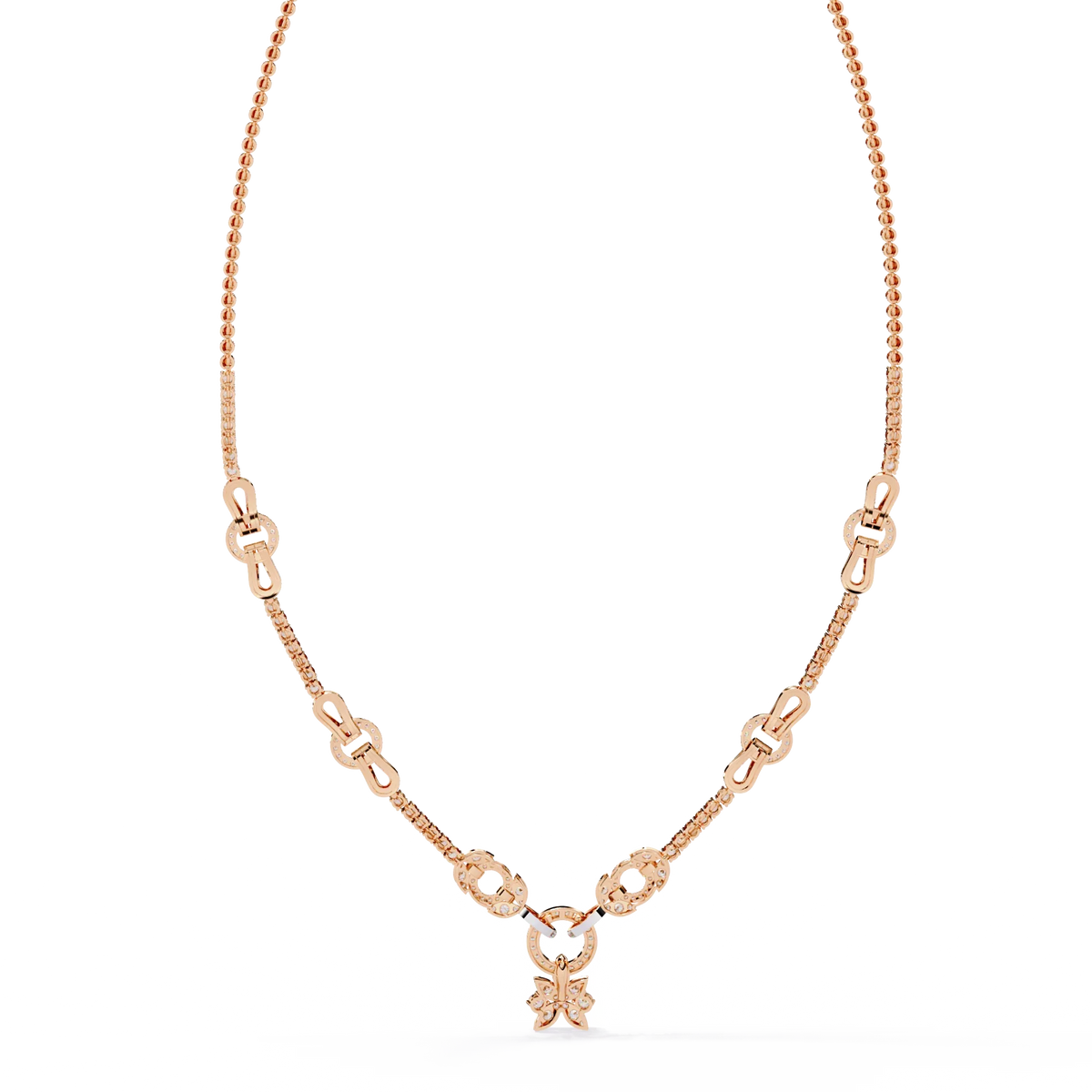 Regal Prism Princess Fringe Lab Grown Diamond Necklace - Ophiratbf