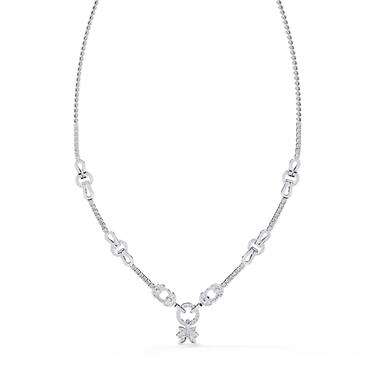 Regal Prism Princess Fringe Lab Grown Diamond Necklace - Ophiratbf