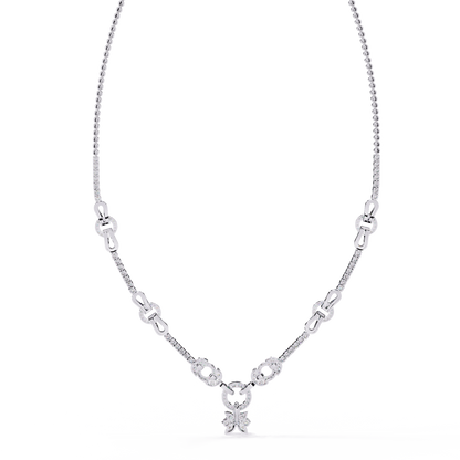 Regal Prism Princess Fringe Lab Grown Diamond Necklace