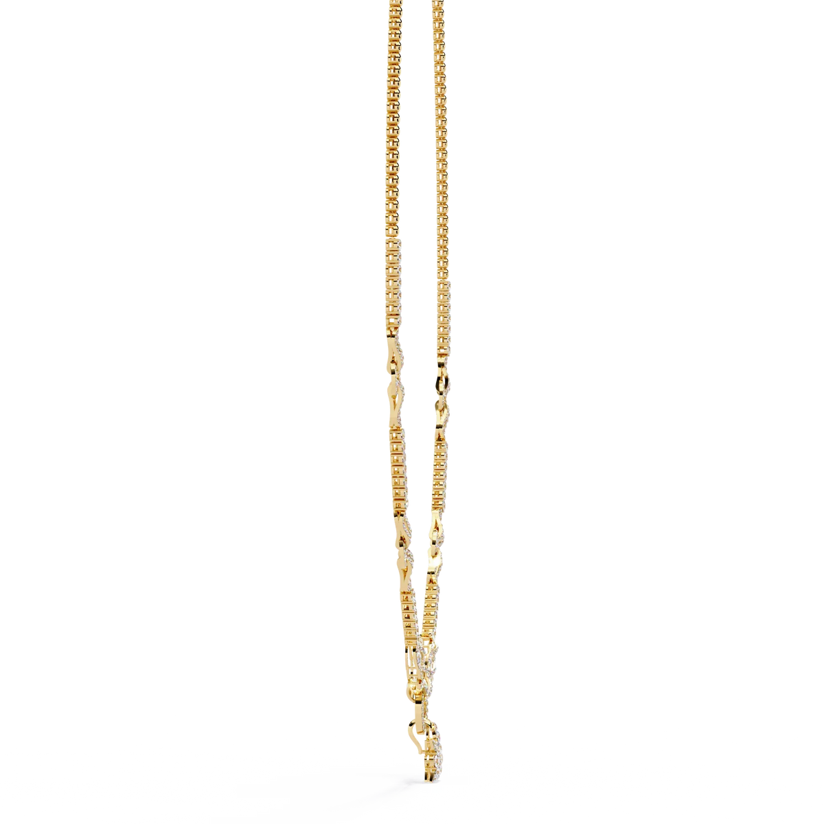 Regal Prism Princess Fringe Lab Grown Diamond Necklace - Ophiratbf