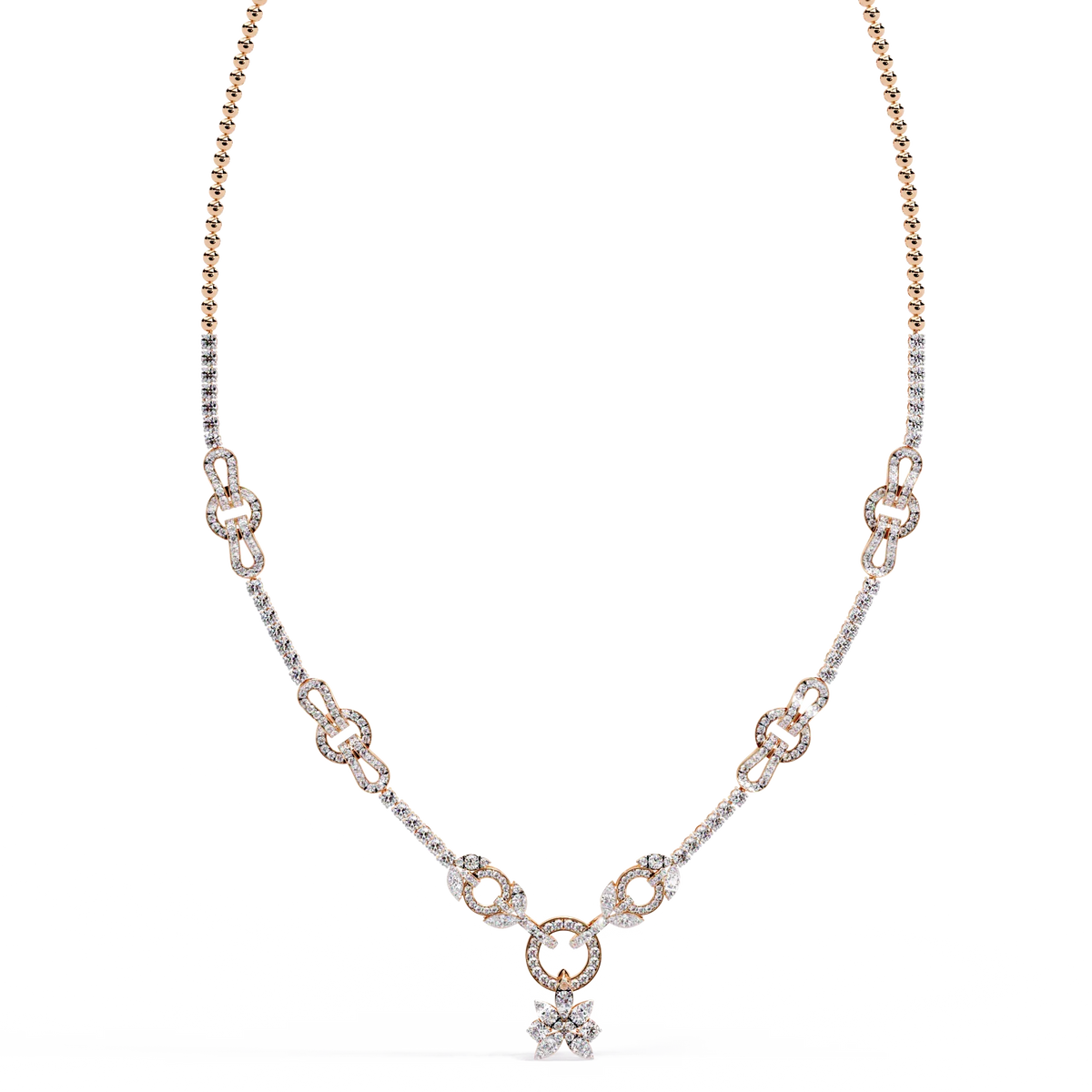 Regal Prism Princess Fringe Lab Grown Diamond Necklace - Ophiratbf