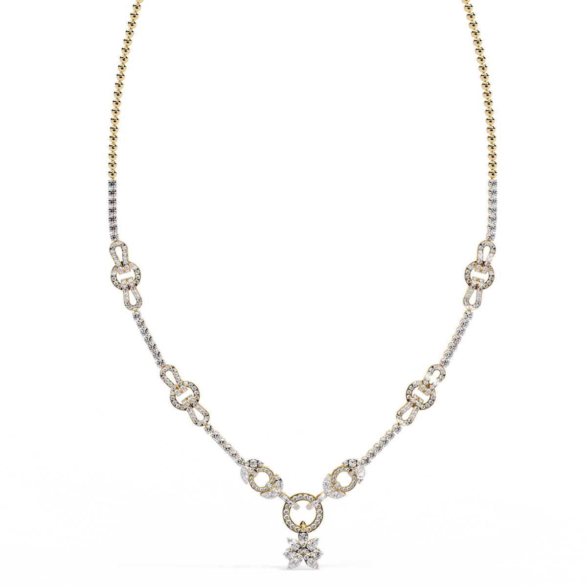 Regal Prism Princess Fringe Lab Grown Diamond Necklace - Ophiratbf
