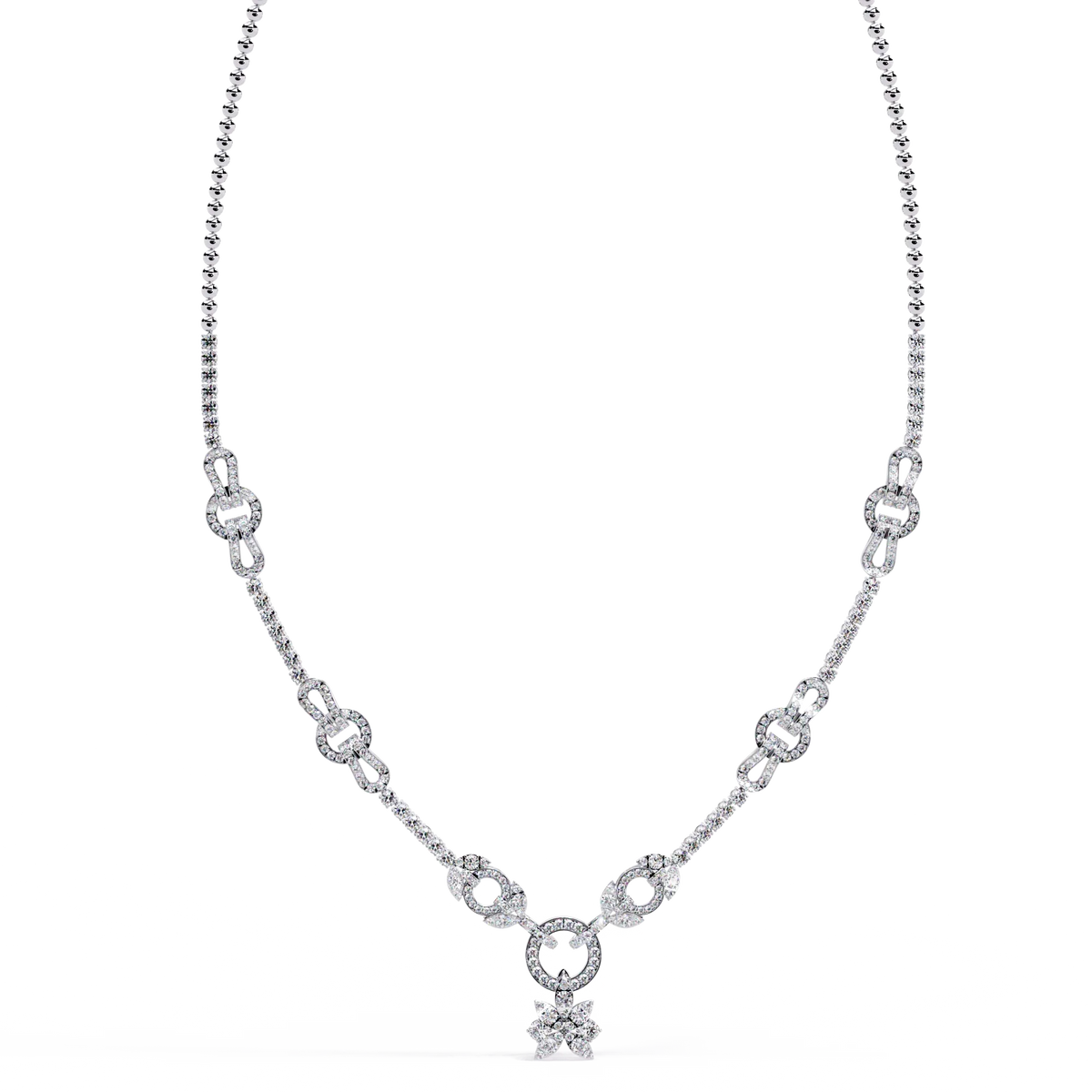 Regal Prism Princess Fringe Lab Grown Diamond Necklace - Ophiratbf