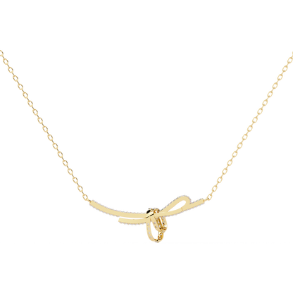 Bijou Ribbon Pavé Lab Grown Diamond Necklace