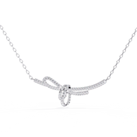 Bijou Ribbon Pavé Lab Grown Diamond Necklace - Ophiratbf