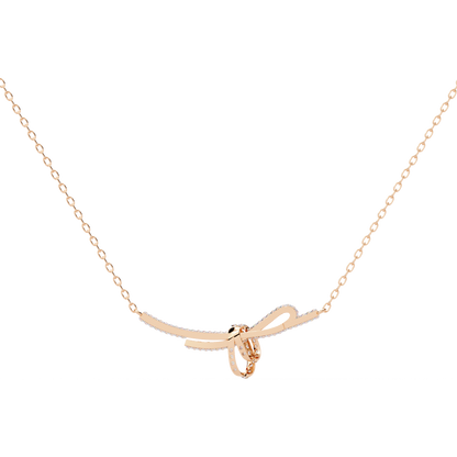 Bijou Ribbon Pavé Lab Grown Diamond Necklace