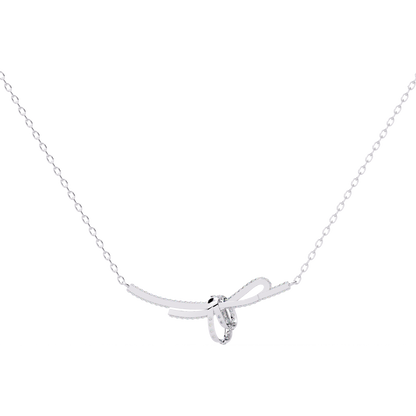 Bijou Ribbon Pavé Lab Grown Diamond Necklace