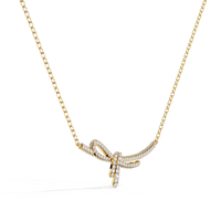 Bijou Ribbon Pavé Lab Grown Diamond Necklace - Ophiratbf