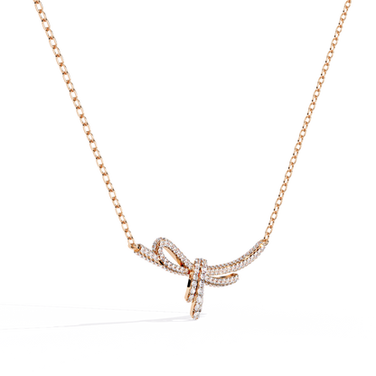 Bijou Ribbon Pavé Lab Grown Diamond Necklace