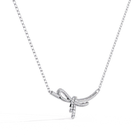 Bijou Ribbon Pavé Lab Grown Diamond Necklace - Ophiratbf