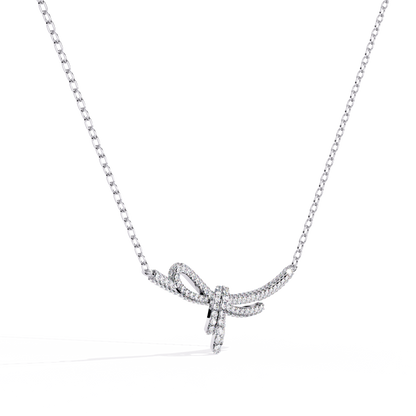 Bijou Ribbon Pavé Lab Grown Diamond Necklace