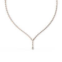 Adorn Marquise Drop Tennis Lab Grown Diamond Necklace - Ophiratbf