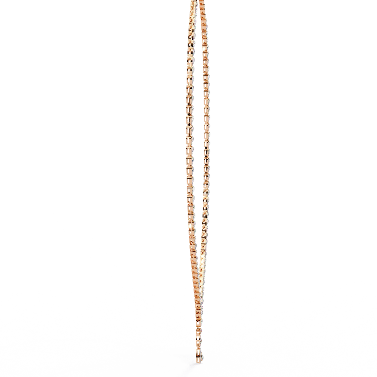 Adorn Marquise Drop Tennis Lab Grown Diamond Necklace - Ophiratbf