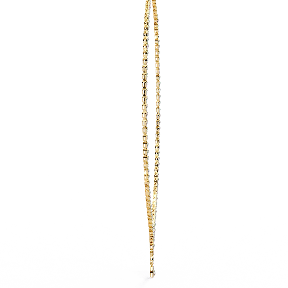 Adorn Marquise Drop Tennis Lab Grown Diamond Necklace - Ophiratbf