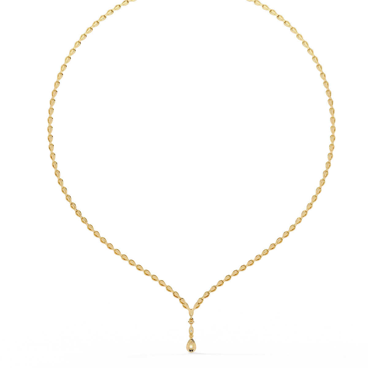 Adorn Marquise Drop Tennis Lab Grown Diamond Necklace - Ophiratbf