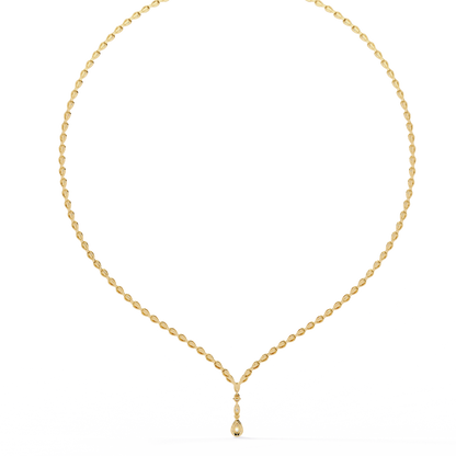 Adorn Marquise Drop Tennis Lab Grown Diamond Necklace