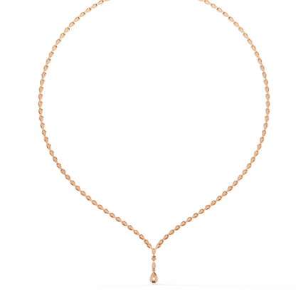Adorn Marquise Drop Tennis Lab Grown Diamond Necklace