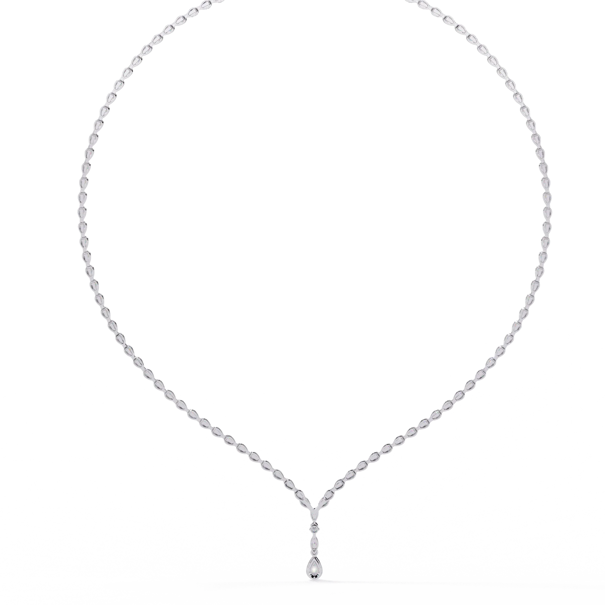 Adorn Marquise Drop Tennis Lab Grown Diamond Necklace - Ophiratbf