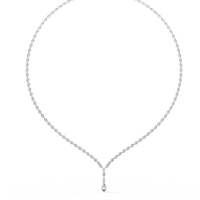 Adorn Marquise Drop Tennis Lab Grown Diamond Necklace - Ophiratbf