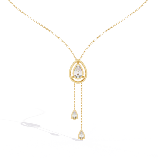 Serenata Pear Lariat Lab Grown Diamond Necklace