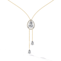 Serenata Pear Lariat Lab Grown Diamond Necklace - Ophiratbf