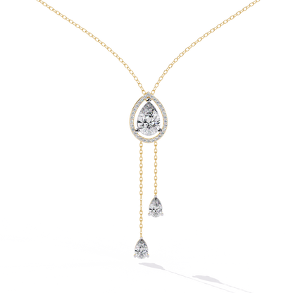 Serenata Pear Lariat Lab Grown Diamond Necklace