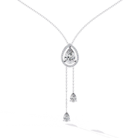 Serenata Pear Lariat Lab Grown Diamond Necklace - Ophiratbf