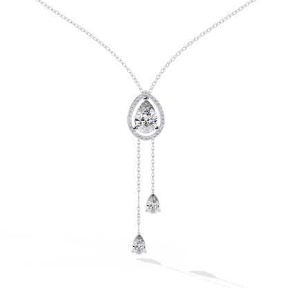 Serenata Pear Lariat Lab Grown Diamond Necklace