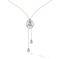 Serenata Pear Lariat Lab Grown Diamond Necklace - Ophiratbf