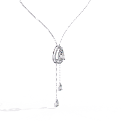 Serenata Pear Lariat Lab Grown Diamond Necklace