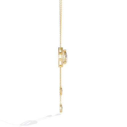 Serenata Pear Lariat Lab Grown Diamond Necklace