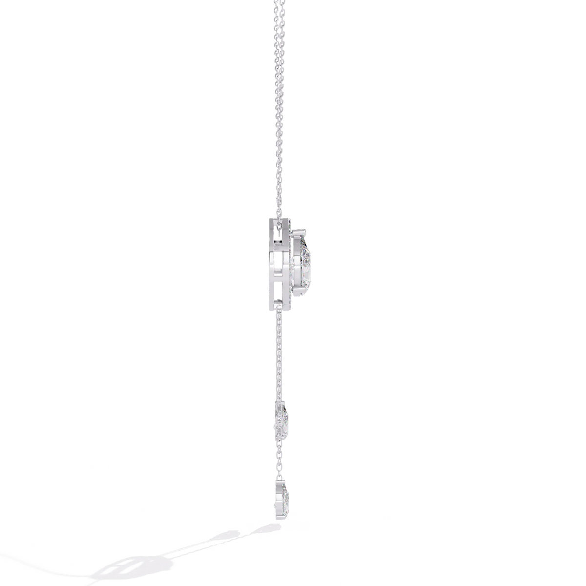 Serenata Pear Lariat Lab Grown Diamond Necklace - Ophiratbf