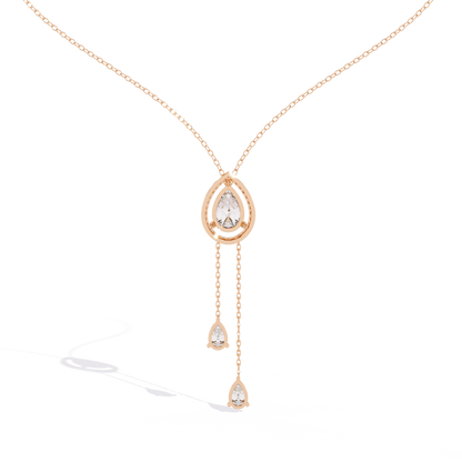 Serenata Pear Lariat Lab Grown Diamond Necklace