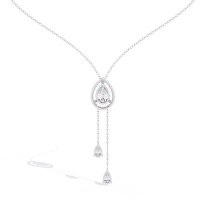 Serenata Pear Lariat Lab Grown Diamond Necklace