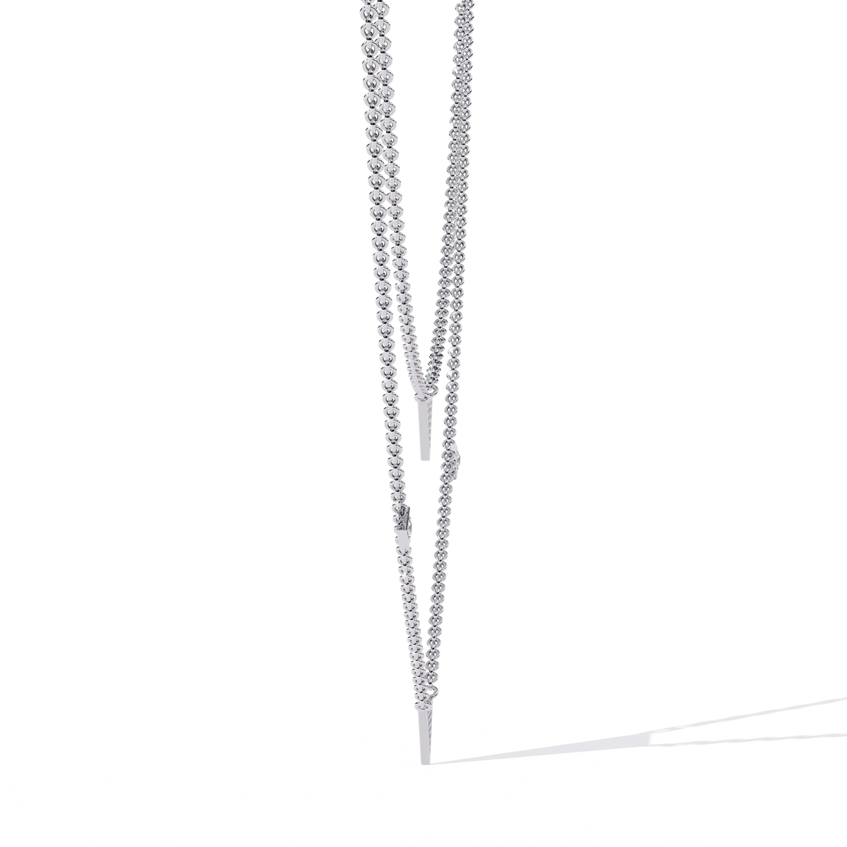 Trinity Geo Double Chain Lab Grown Diamond Necklace - Ophiratbf