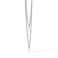 Trinity Geo Double Chain Lab Grown Diamond Necklace - Ophiratbf