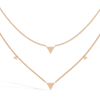 Trinity Geo Double Chain Lab Grown Diamond Necklace - Ophiratbf