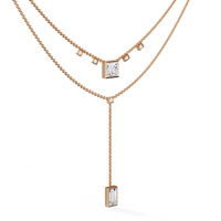 Metro Stream Geometric Lariat Lab Grown Diamond Necklace - Ophiratbf
